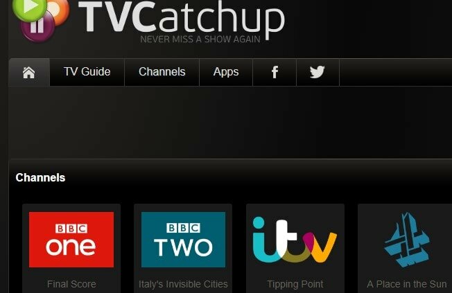 TV catchup website